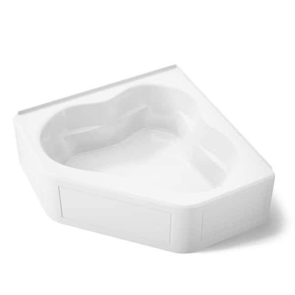 KOHLER Tercet 60 in. x 60 in. Soaking Bathtub with Center Drain in White