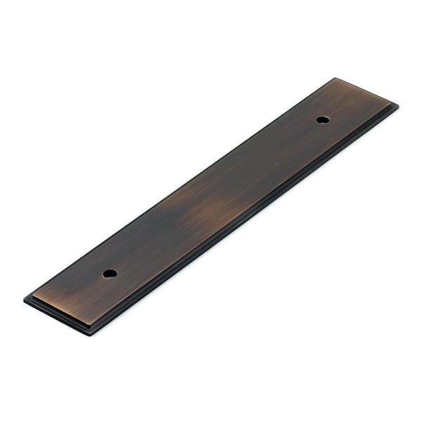 Richelieu Hardware Tremblant Collection 5 1/16 in. (128 mm) Oil-Rubbed Bronze Transitional Cabinet Backplate for Pull