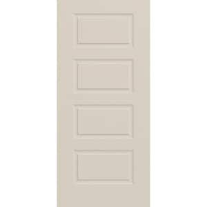 36 in. x 80 in. 4-Panel Equal Universal Reversible Primed White Steel Front Door Slab