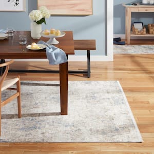Everyday Rein Abstract Cloud Brown Beige 5 ft. x 7 ft. Machine Washable Rug