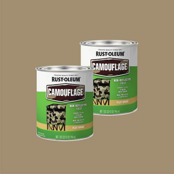 1 Quart Khaki Camouflage Interior Exterior Paint (Case of 2)