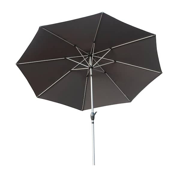 10 ft. Market Outdoor Patio Umbrella with Flap 8-Piece Ribs