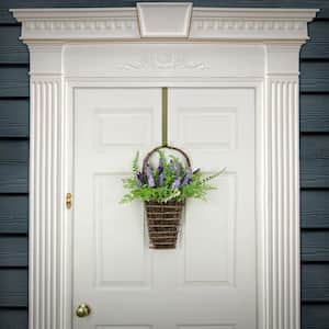 20 in. Artificial Astilbe and Fern Wall Basket