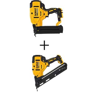 20V MAX XR Lithium-Ion Electric Cordless 18-Gauge Brad Nailer and 20V MAX XR Cordless 15-Gauge Angled Finish Nailer