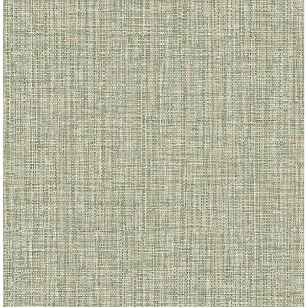 A-Street Prints Rattan Green Woven Paper Strippable Wallpaper (Covers 56.4 sq. ft.)