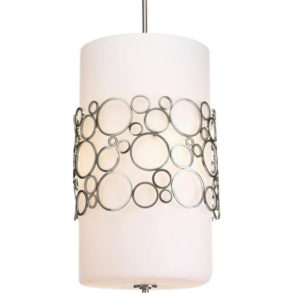 Progress Lighting Bingo Collection 3-Light Brushed Nickel Foyer Pendant