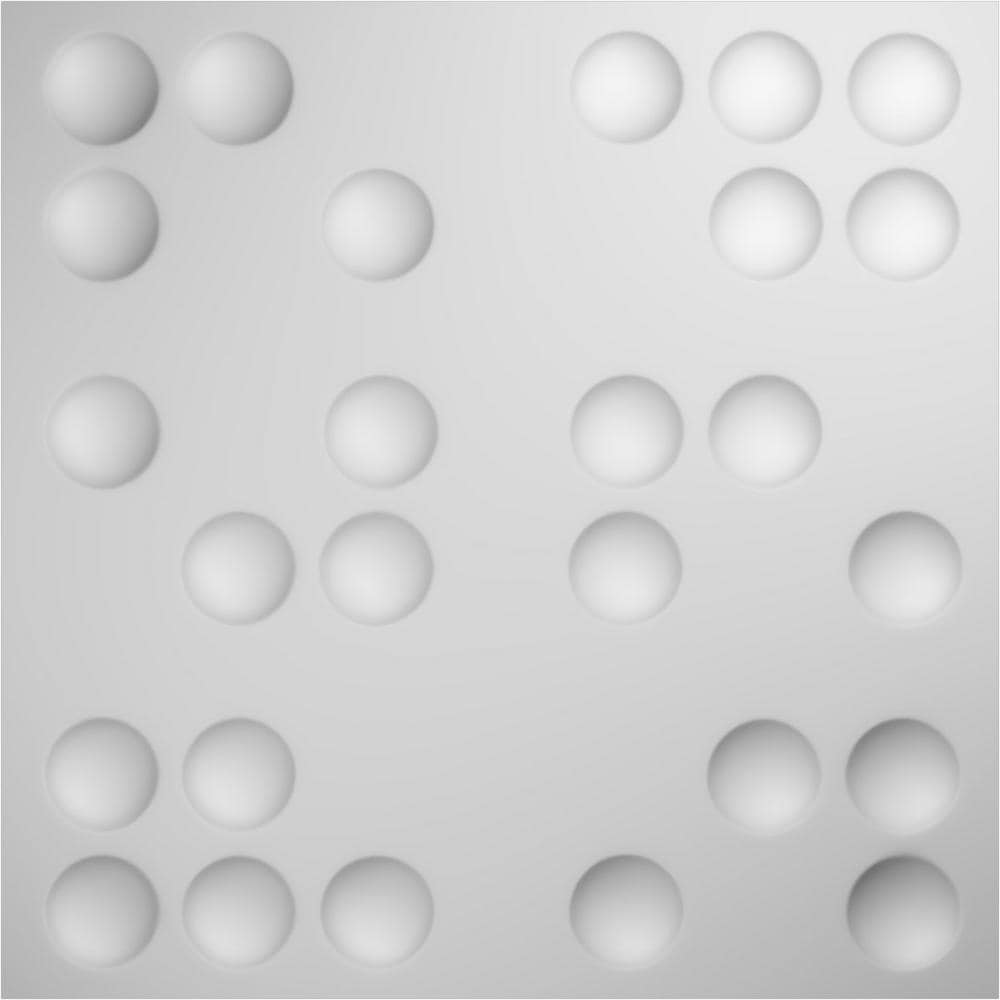 Emery White PVC 3D Textured Wall Panel 19.63" x 19.63"