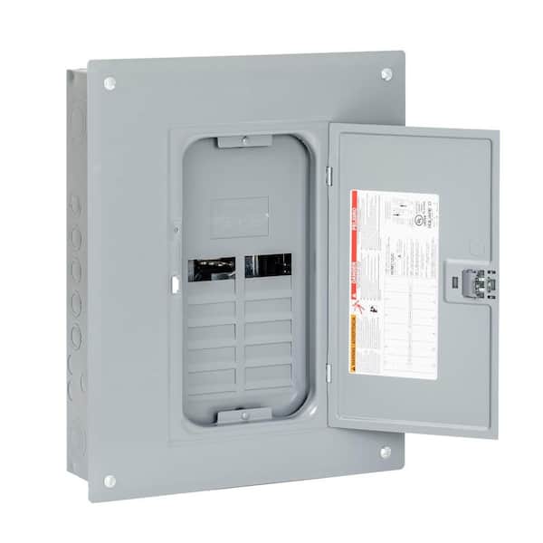 Outdoor Square D Main Breaker 125 Amp 12-Space 24-Circuit Plug-On Neutral Panel 