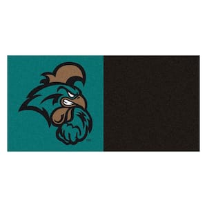 Coastal Carolina Chanticleers Teal Residential 18 in. x 18 Peel and Stick Carpet Tile (20 Tiles/Case) 45 sq. ft.