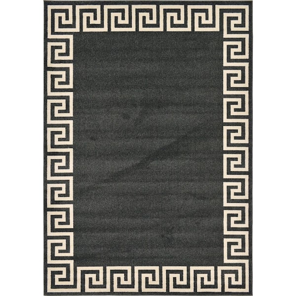 Unique Loom Athens Modern Charcoal 7' 0 x 10' 0 Area Rug