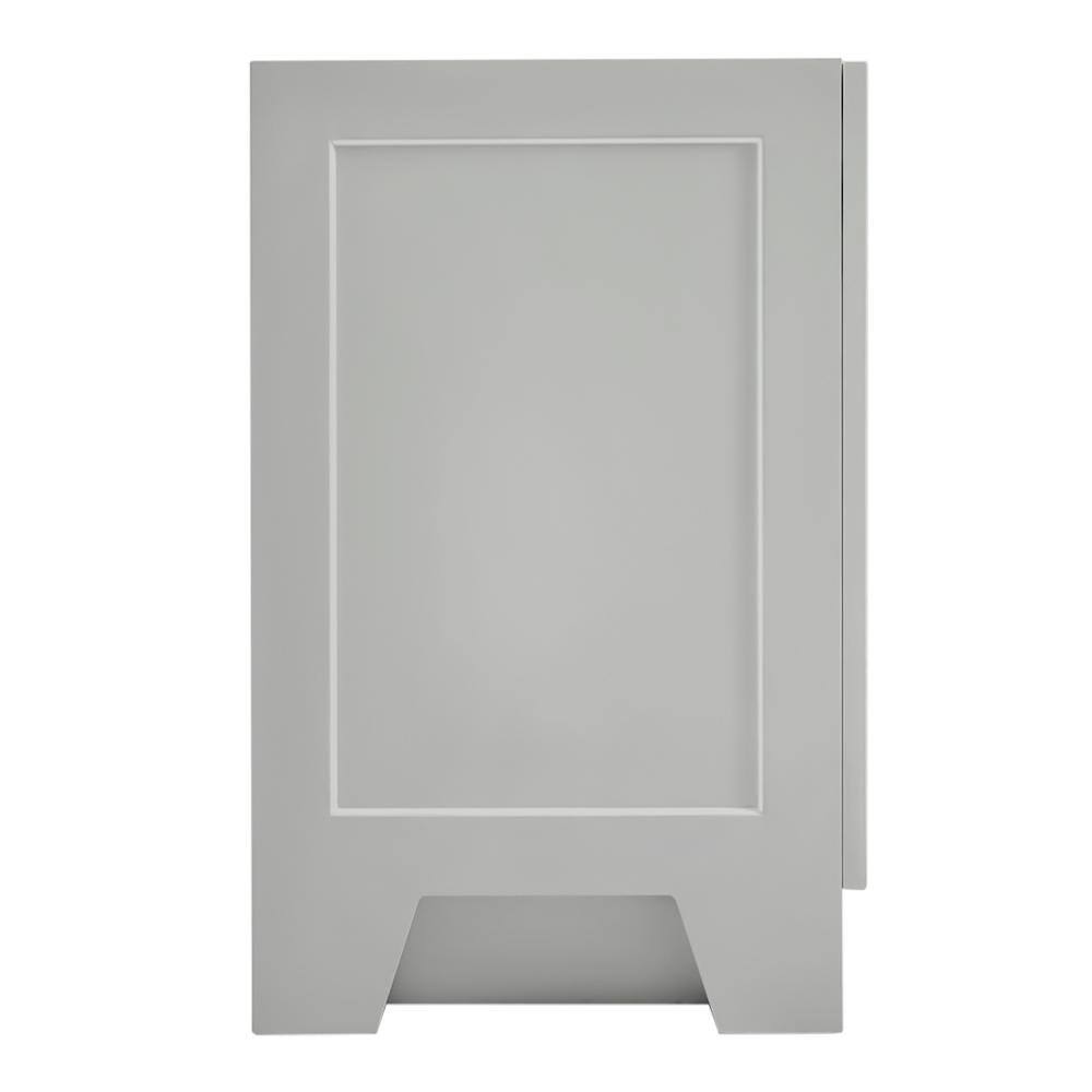 Gray 42'' Freestanding Wood Bathroom Vanity Base with Brass Hardware