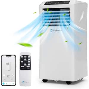 10,000 BTU Portable Air Conditioner Cools 450 Sq. Ft. with Dehumidifier and Exhaust Hose in White