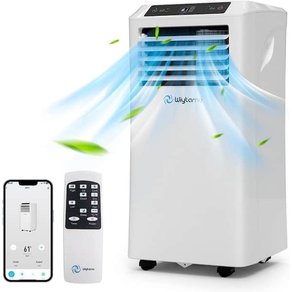 10,000 BTU Portable Air Conditioner Cools 450 Sq. Ft. with Dehumidifier in  White