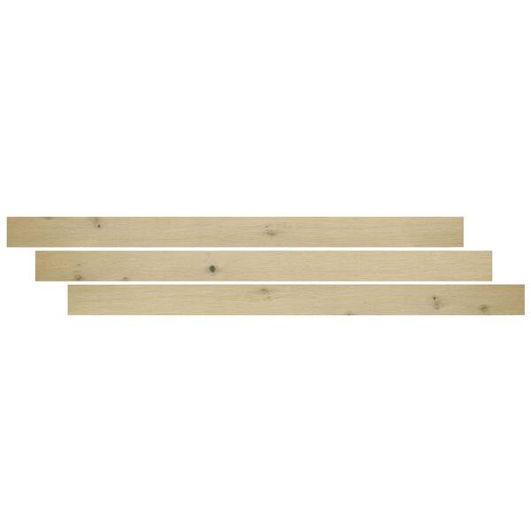 A&A Surfaces - Dula Ash Oak 0.37 in. T x 1.24 in. W. x 78 in. L Luxury T-Molding Hardwood Trim 10-Pieces/Case