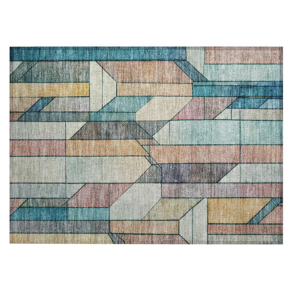Chantille Machine Washable Indoor/Outdoor Abstract ACN2867 Teal 2 ft. x 3 ft. Accent Rug price history on PriceWatchPro