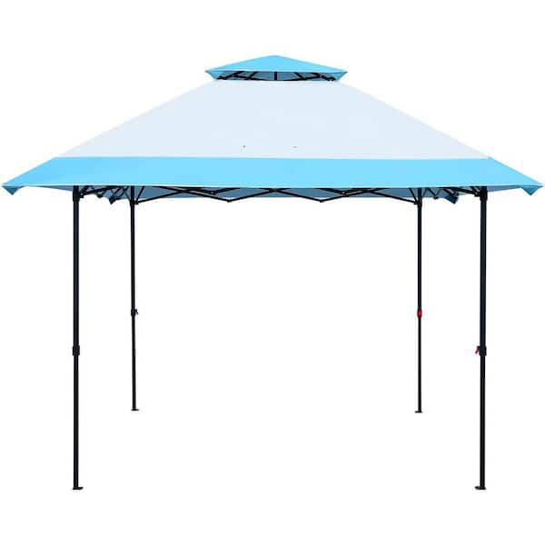 NICE C 10 Ft. X 10 Ft. Blue Canopy Gazebo Pop Up Tent Height Adjustable ...