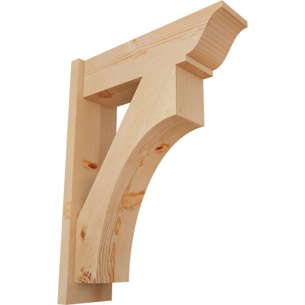 Ekena Millwork 8 in. x 32 in. x 24 in. Westlake Traditional Smooth Douglas Fir Outlooker