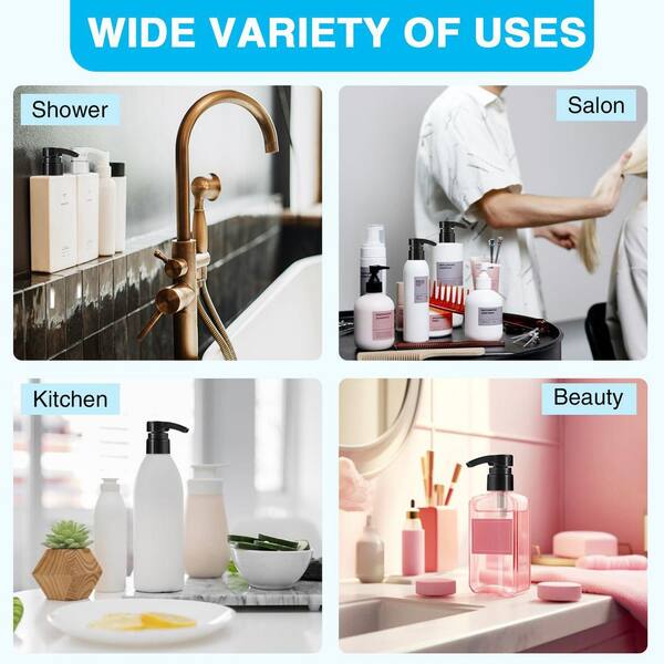 Phewnyzo Shampoo and Conditioner Pump Dispenser 4 Pack Fits 33.8