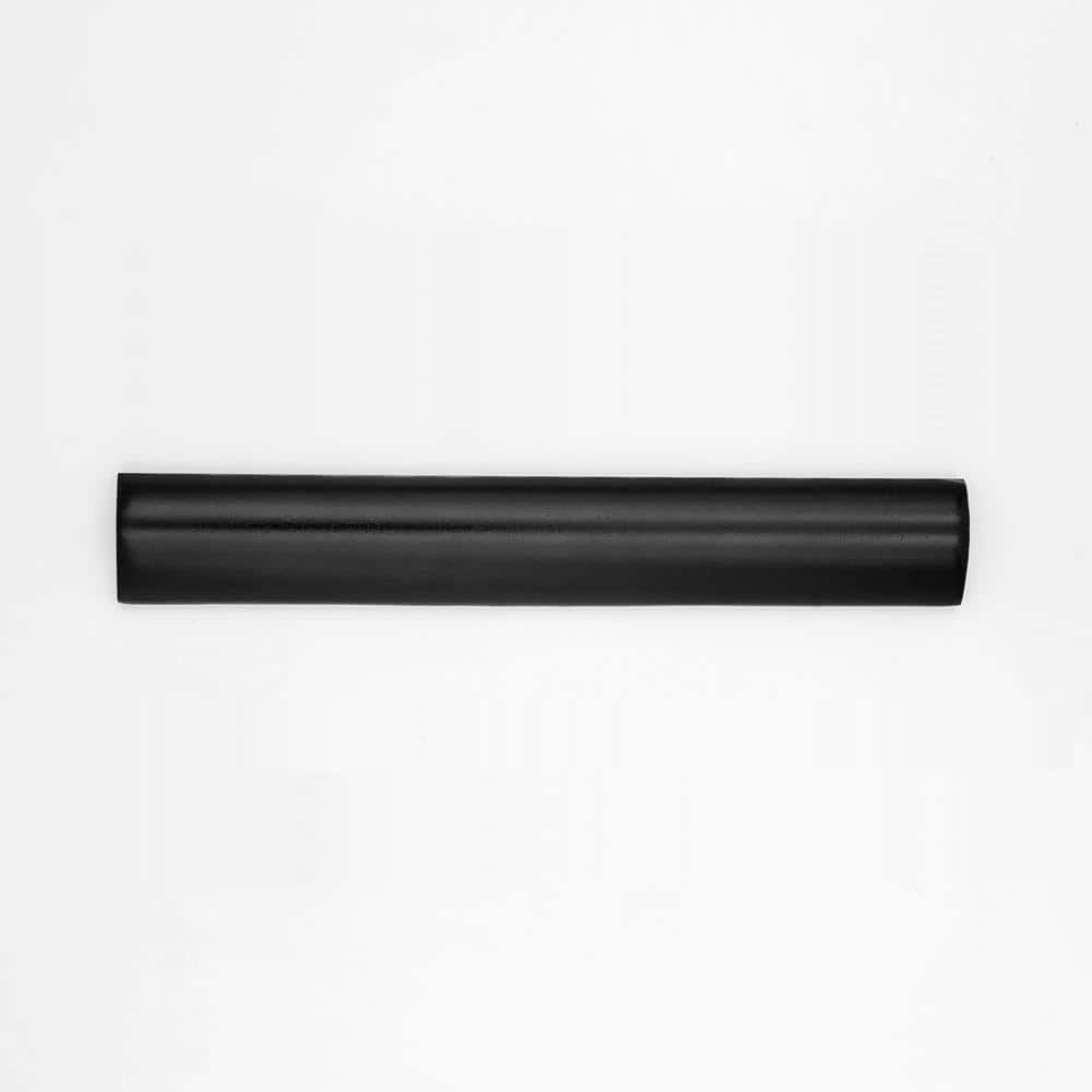 Black Ceramic Pencil Bullnose Tile Trim 7.9" x 1.25"