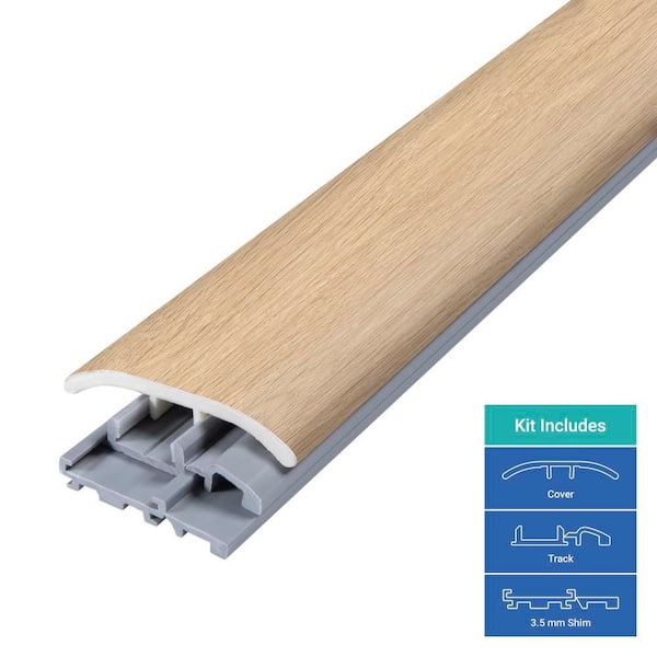 Vesinet 0.31 in. T x 2 in. W x 78.7 in. L Vinyl 4-in-1 Molding