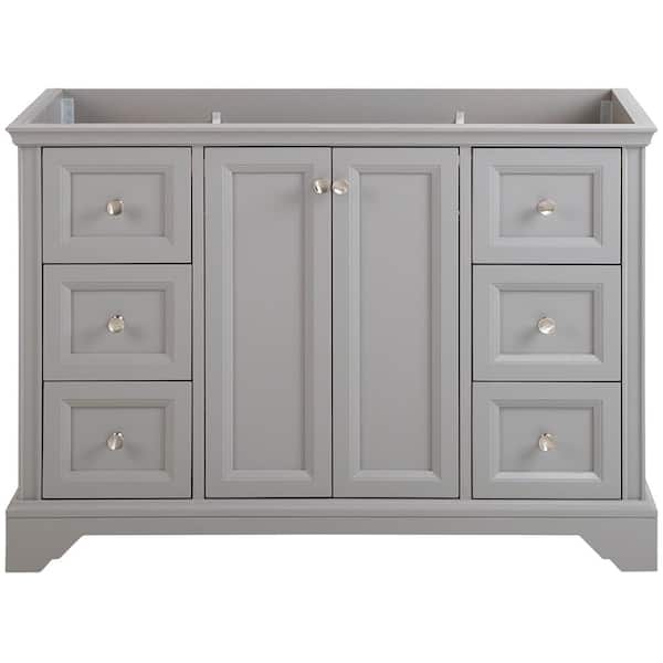 Home Decorators Collection Stratfield 48 in. W x 22 in. D x 34 in. H Bath Vanity Cabinet without Top in Sterling Gray