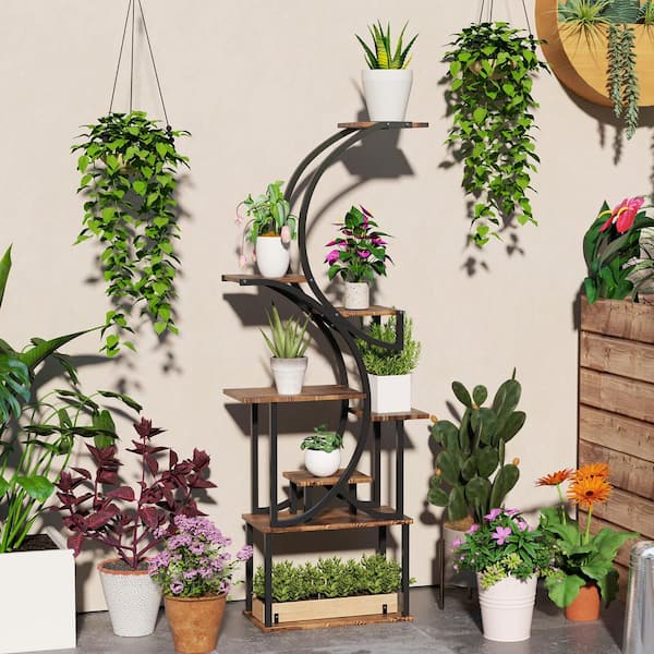 Outsunny 62 in. x 25 in. x 10 in. Indoor Steel Frame Carbonized