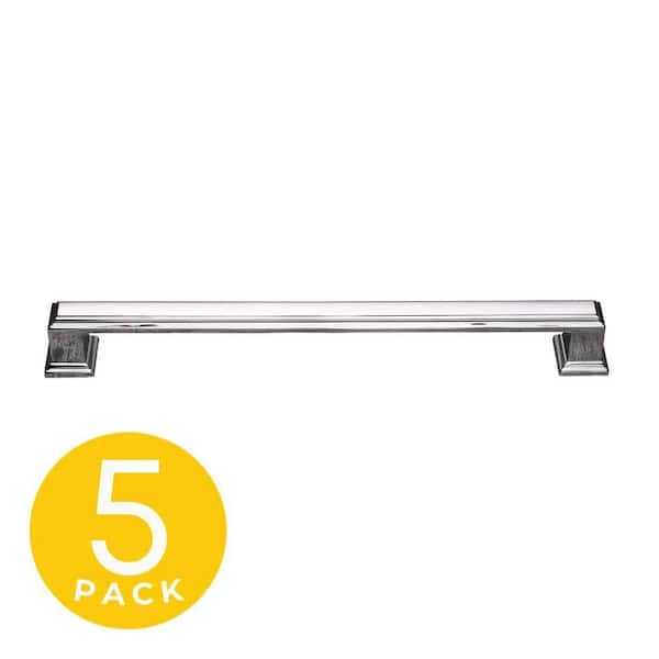 Octa Series 7-1/2 in. (192 mm) Center-to-Center Modern Polished Chrome Cabinet Handle/Pull (5-Pack)