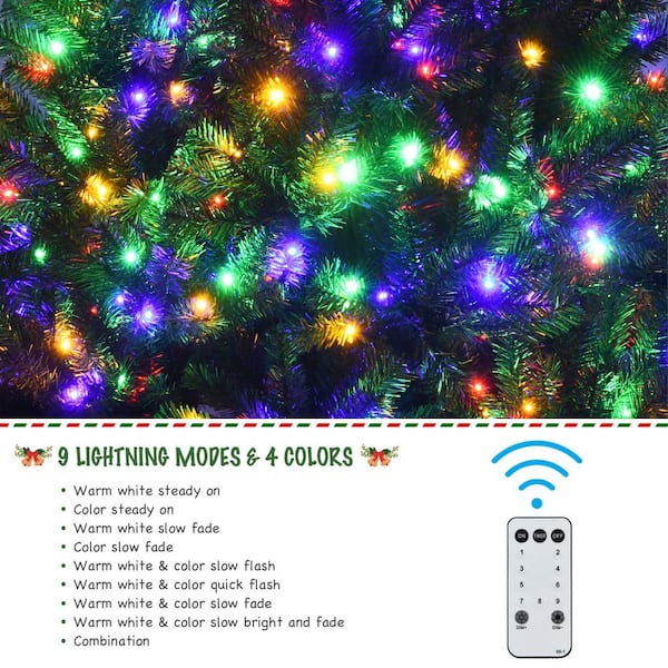 Gymax 6 FT Pre-lit Artificial Christmas Tree w/APP Control & 15 Lighting  Modes GYM08412 - The Home Depot