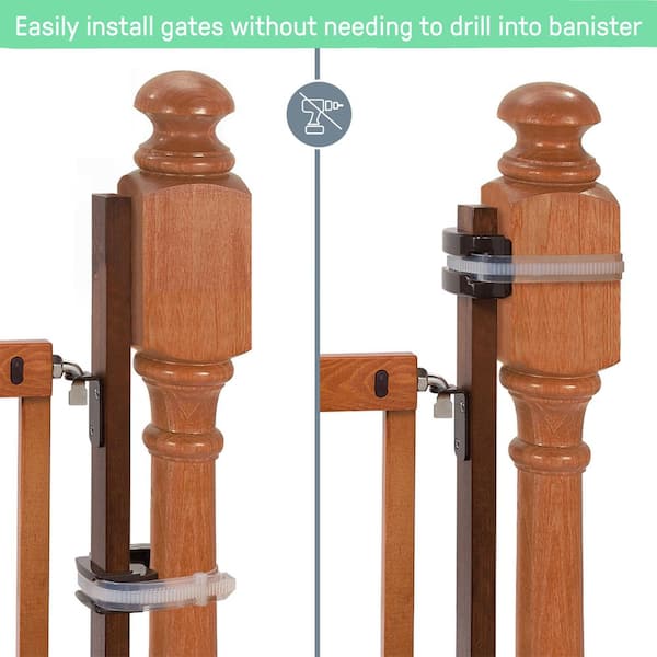 Banister to Banister Gate Mounting Kit, Accommodates Most Hardware and Pressure Mount Baby Gates, 37 in. Tall