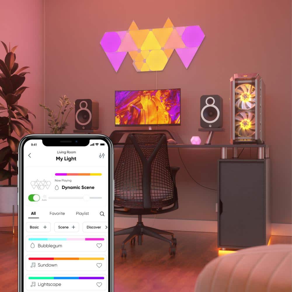Nanoleaf 7-Pack Smart RGBW Triangle LED Light Panels
