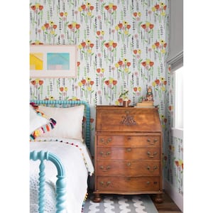 Mabel Yellow Floral Field Wallpaper Sample