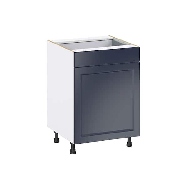 J COLLECTION Laramie 24 in. W x 24 in. D x 34.5 in. H Assembled Base Kitchen Cabinet in Painted Blue with Drawers