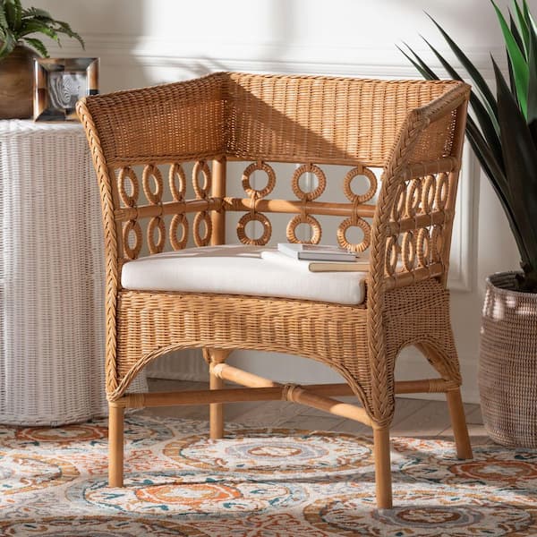 bali & pari Oxford Light Honey Rattan Arm Chair