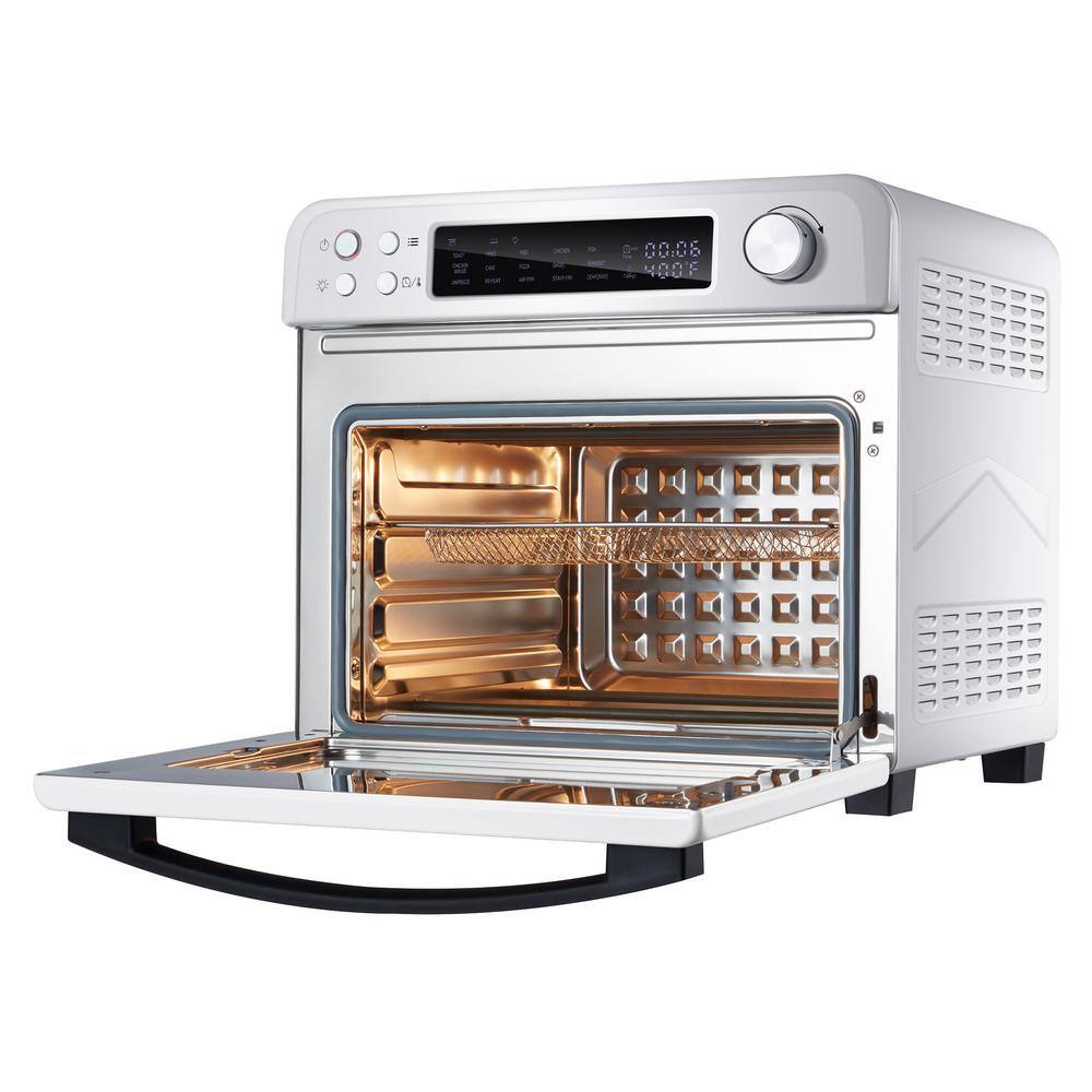 Kalamera 20 Qt. 1700-Watt White Air Fryer Toaster Oven Preset Menu ...