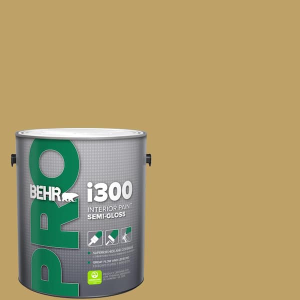 BEHR PRO 1 gal. #360F-5 Desert Moss Semi-Gloss Interior Paint
