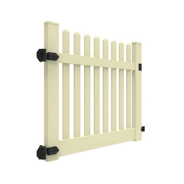 Kettle Straight 5 ft. W x 4 ft. H Sand Vinyl Un-Assembled Fence Gate
