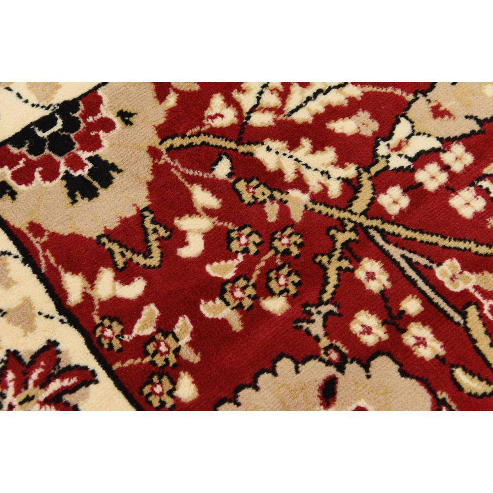 Handmade Espahan Red Synthetic Rectangular Rug - 7' x 10'
