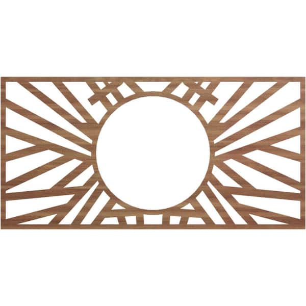 Ekena Millwork 0.25 in. x 40 in. x 20 in. Wood (Walnut) Medallion Moulding