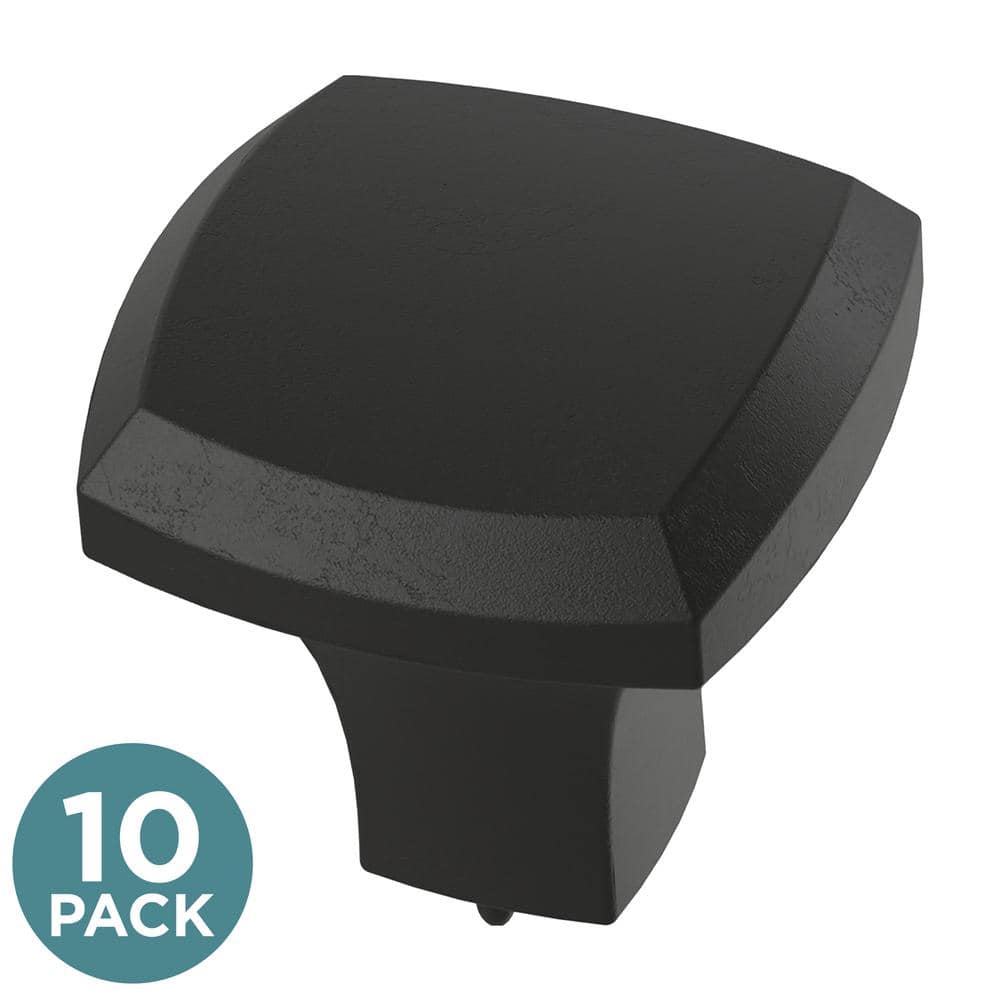 (10-Pack) Archways 1-1/16 in. (27 mm) Classic Matte Black Square Cabinet Knobs price history on PriceWatchPro