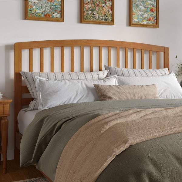 AFI Richmond Light Toffee Natural Bronze Solid Wood King Headboard with Attachable Charger
