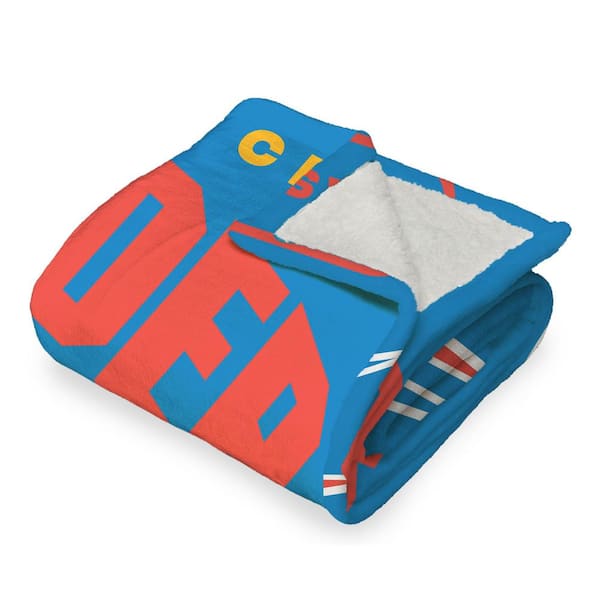 THE NORTHWEST GROUP NBA Thunder High Block Silk Touch Multicolor Sherpa Throw Blanket