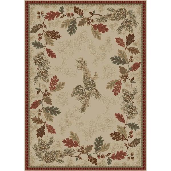 American Destination Multi-Color Oak Mountain Multi Lodge 5 ft. x 8 ft. Area Rug