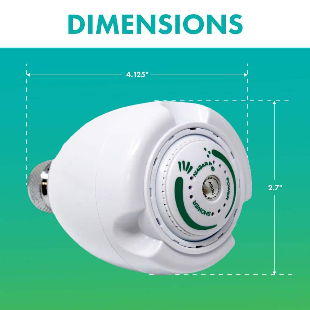 White Round Self-Cleaning Fixed Shower Head