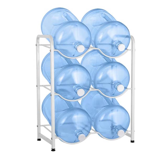Brio Double-Column Water Bottle Stands (White) (6-Bottle)