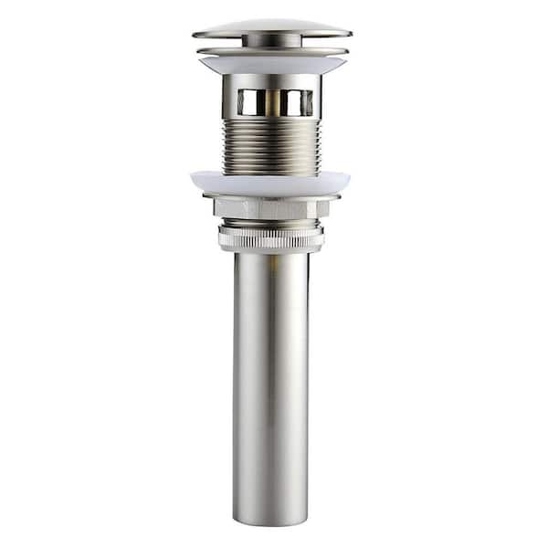 WELLFOR 1-5/8 in. Bathroom Sink Pop-Up Drain with Overflow, Chrome