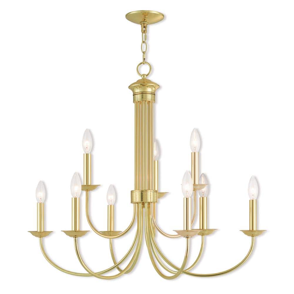 Abbotsford 9-Light Polished Brass 2-Tier Chandelier price history on PriceWatchPro