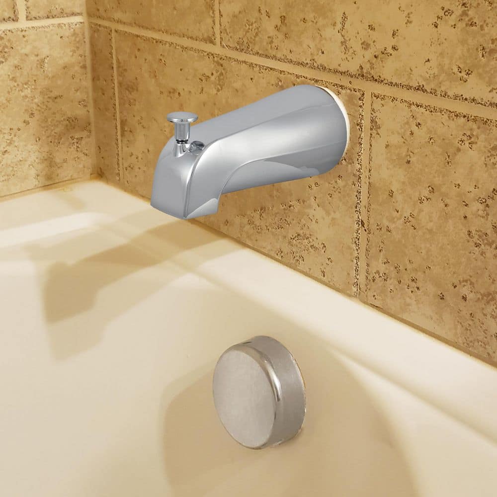 Universal Chrome Tub Spout with Pull Up Diverter