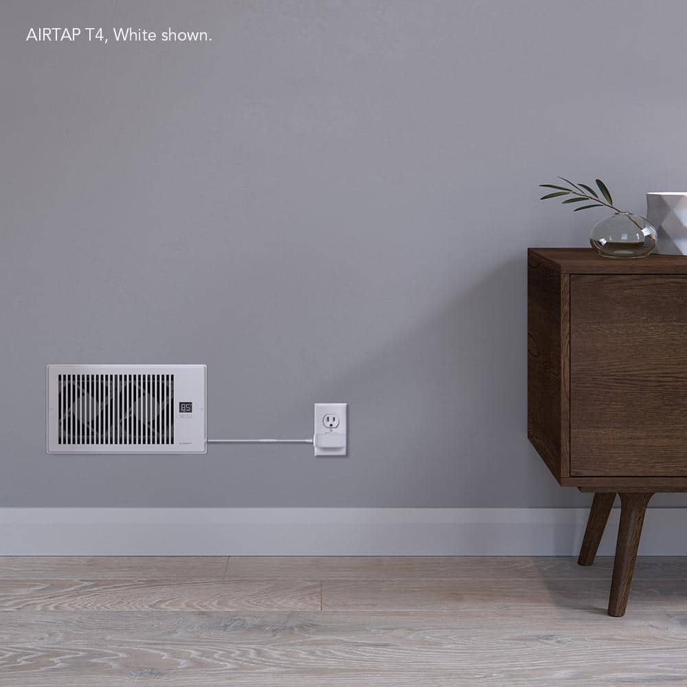Whisper-Quiet 6x10 White Aluminum Programmable Register Booster Fan