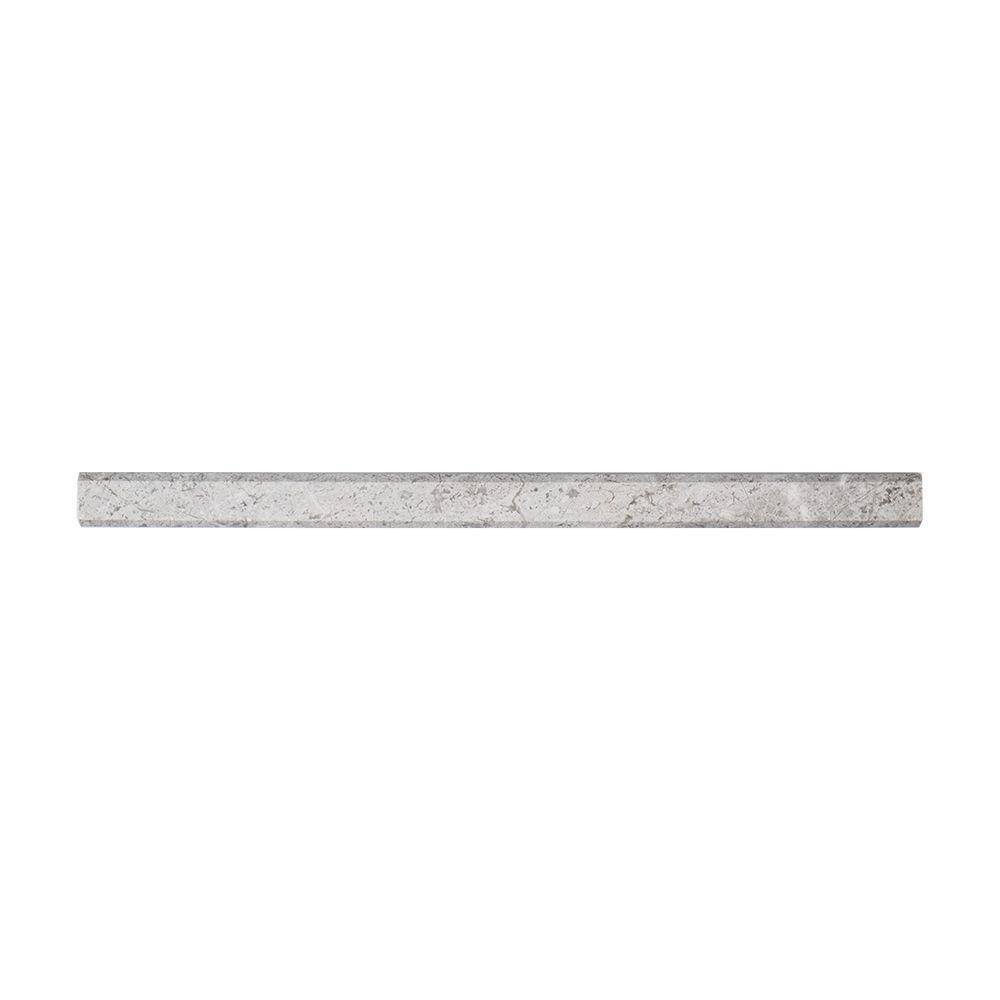 Jeffrey Court Knight Grey .75 in. x 12 in. Honed Marble Wall Pencil ...