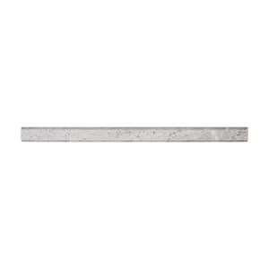 Knight Grey .75 in. x 12 in. Honed Marble Wall Pencil Tile (1 Linear Foot)